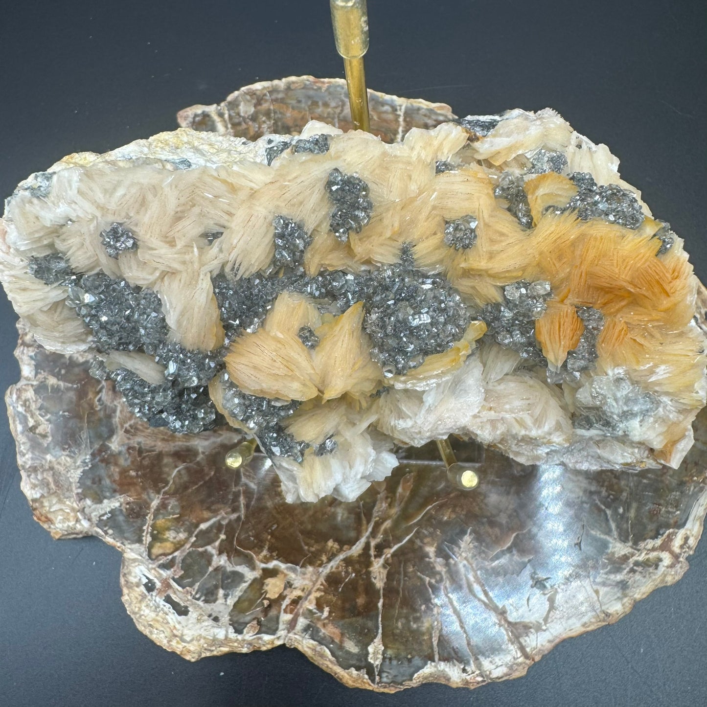 Galena with Barite and Cerrusite 2A
