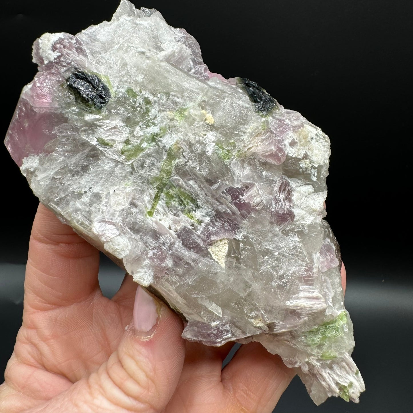 Pink Tourmalated Smokey Quartz 2A
