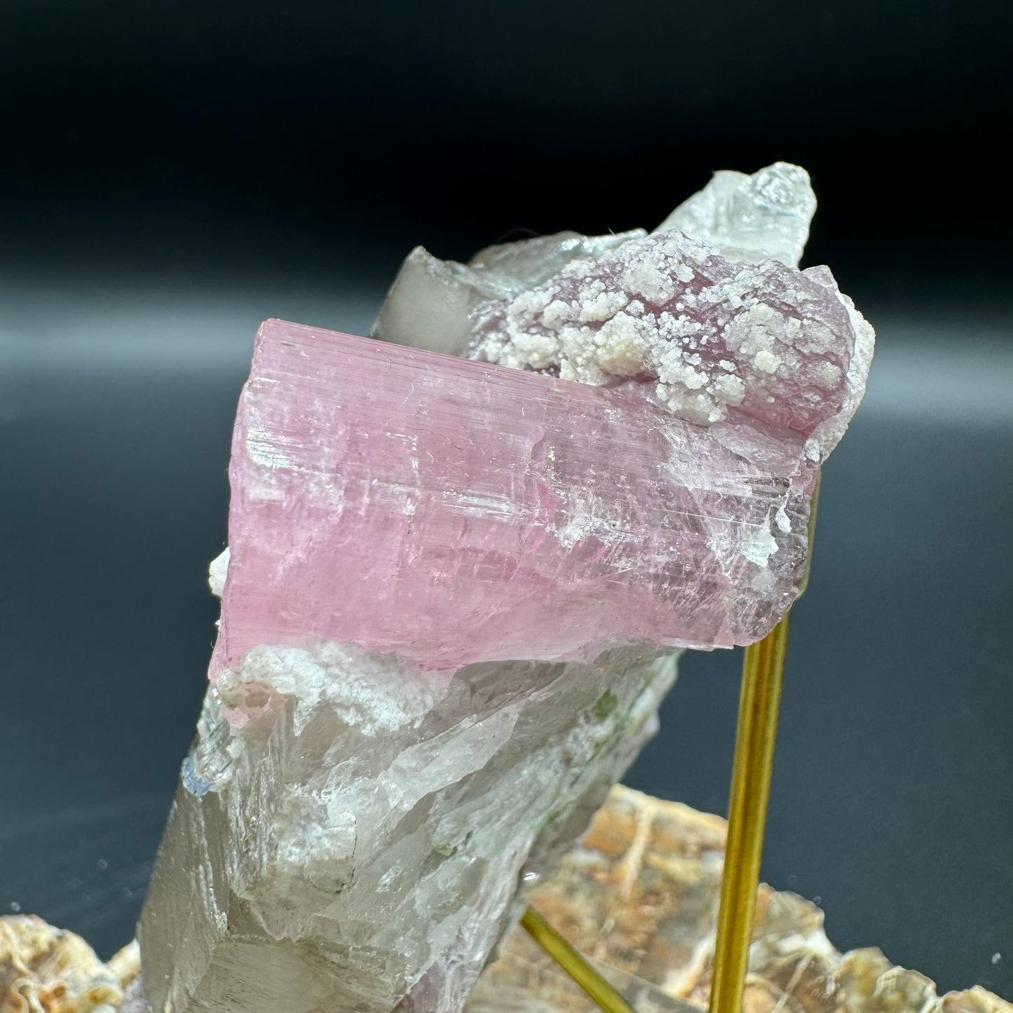 Pink Tourmalated Smokey Quartz 2A