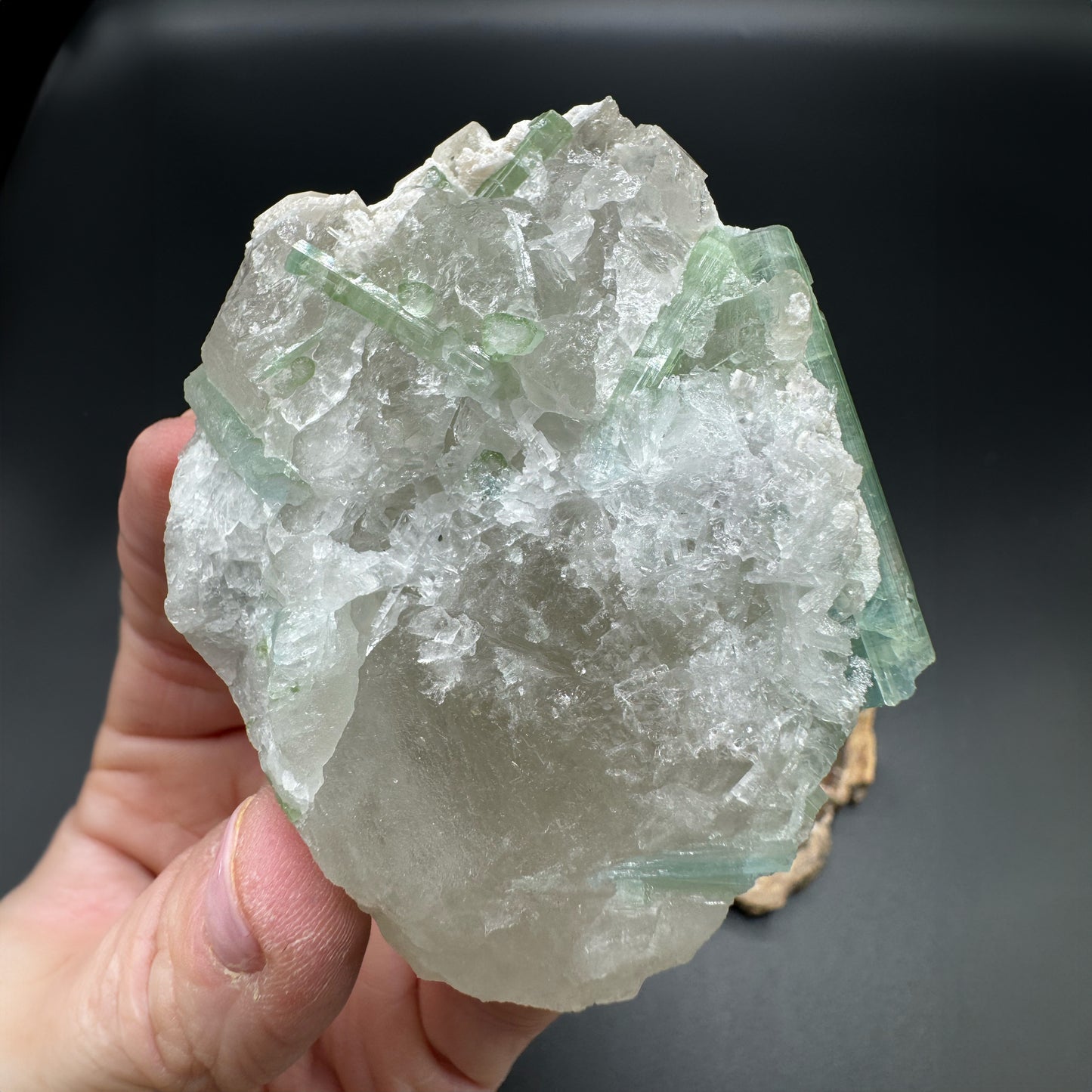 Tourmaline Indicolite Blue in Quartz