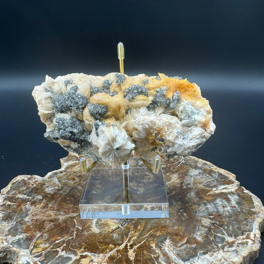 Galena with Barite and Cerrusite 2A