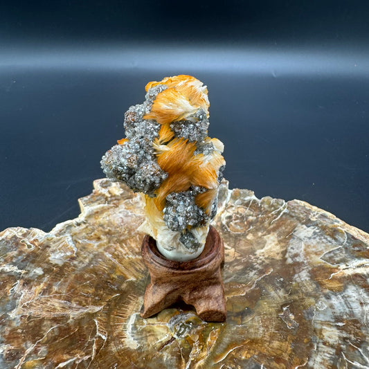 Galena with Barite and Cerrusite 4A - Beautiful Contrast!