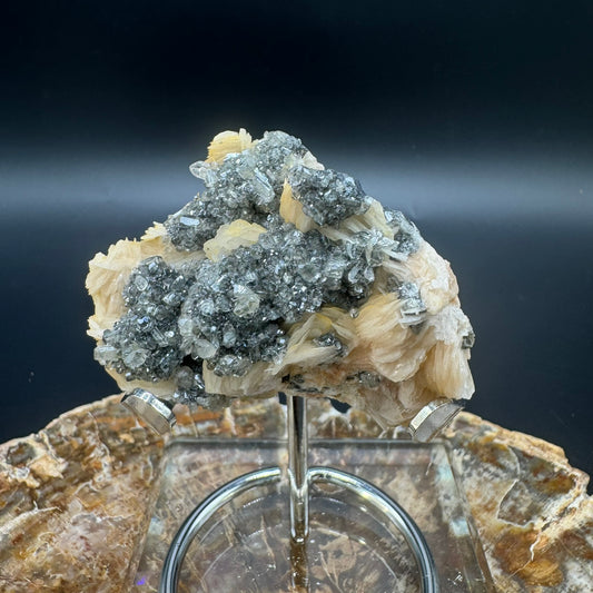 Galena with Barite and Cerrusite 5A