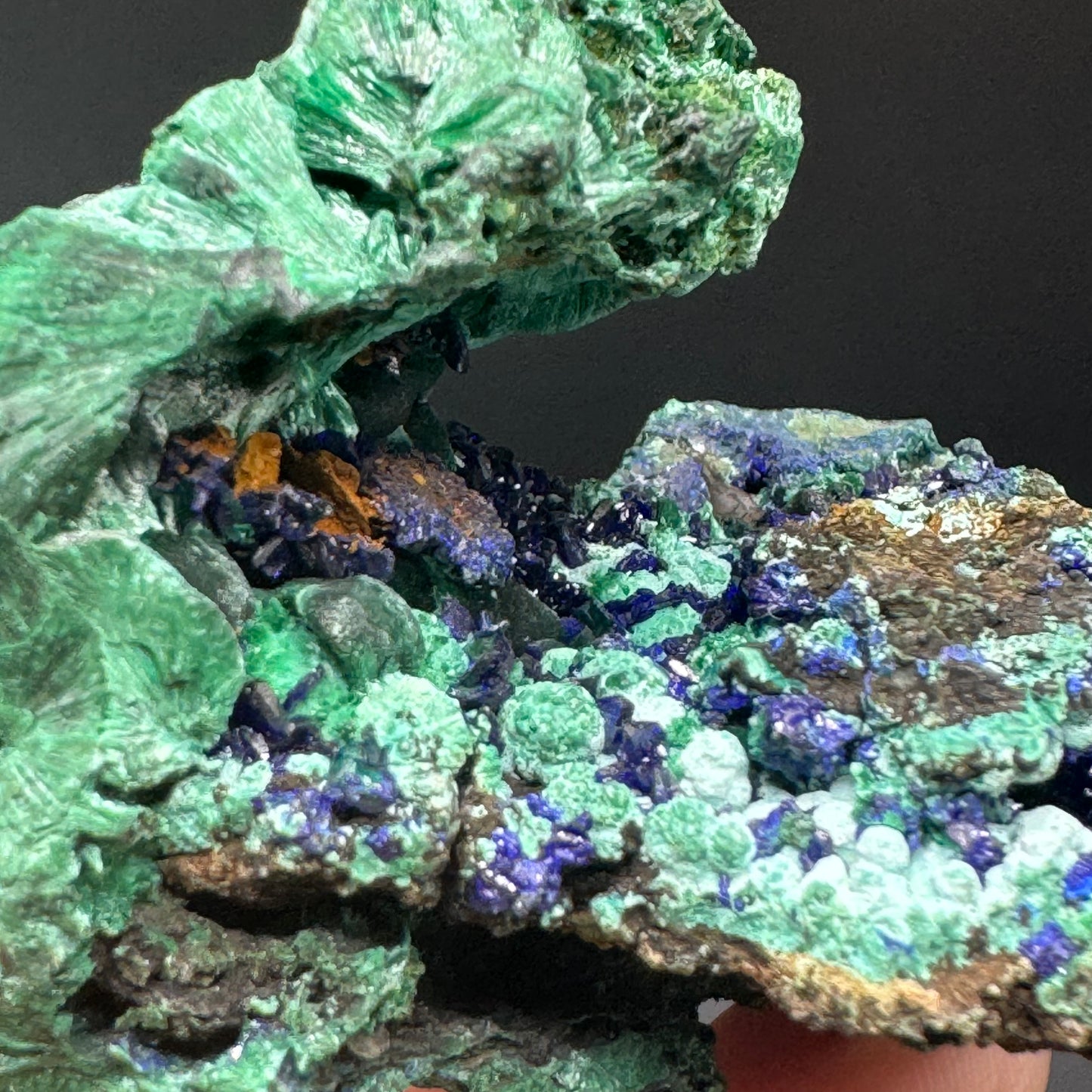 Azurite on Malachite - Unique Formation!